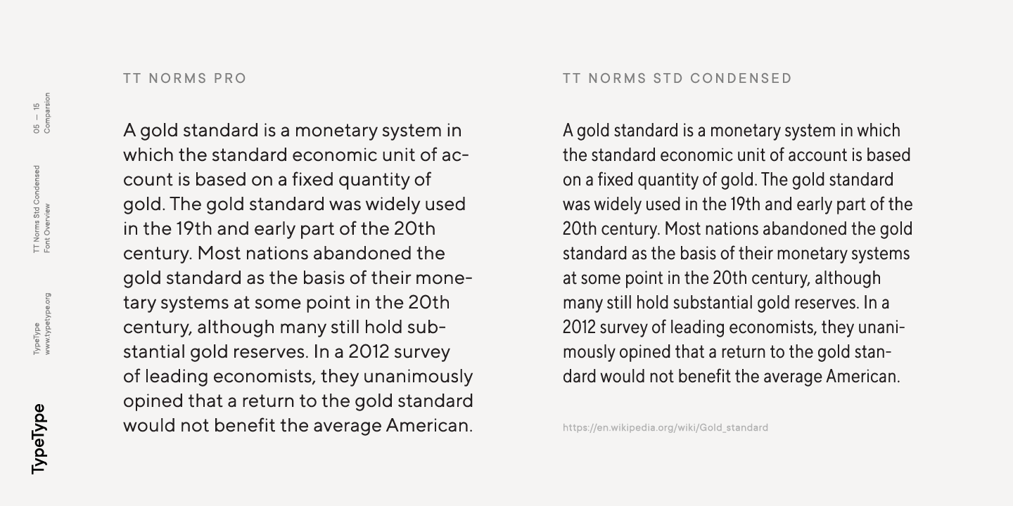 Example font TT Norms Std Condensed #11